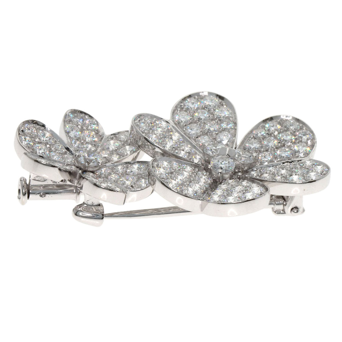 Van Cleef & Arpels Frivole Diamond Brooch K18 White Gold Ladies [Used]