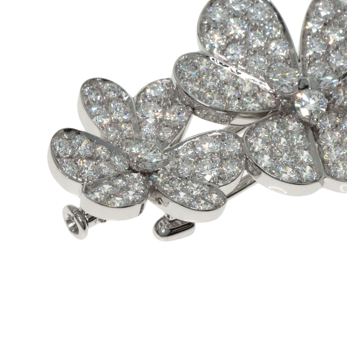Van Cleef & Arpels Frivole Diamond Brooch K18 White Gold Ladies [Used]