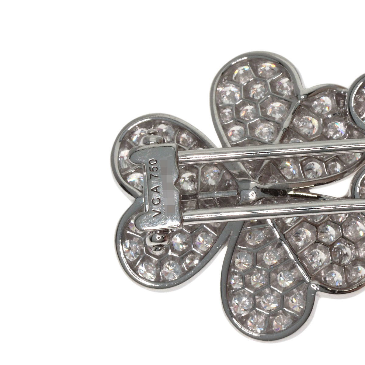 Van Cleef & Arpels Frivole Diamond Brooch K18 White Gold Ladies [Used]