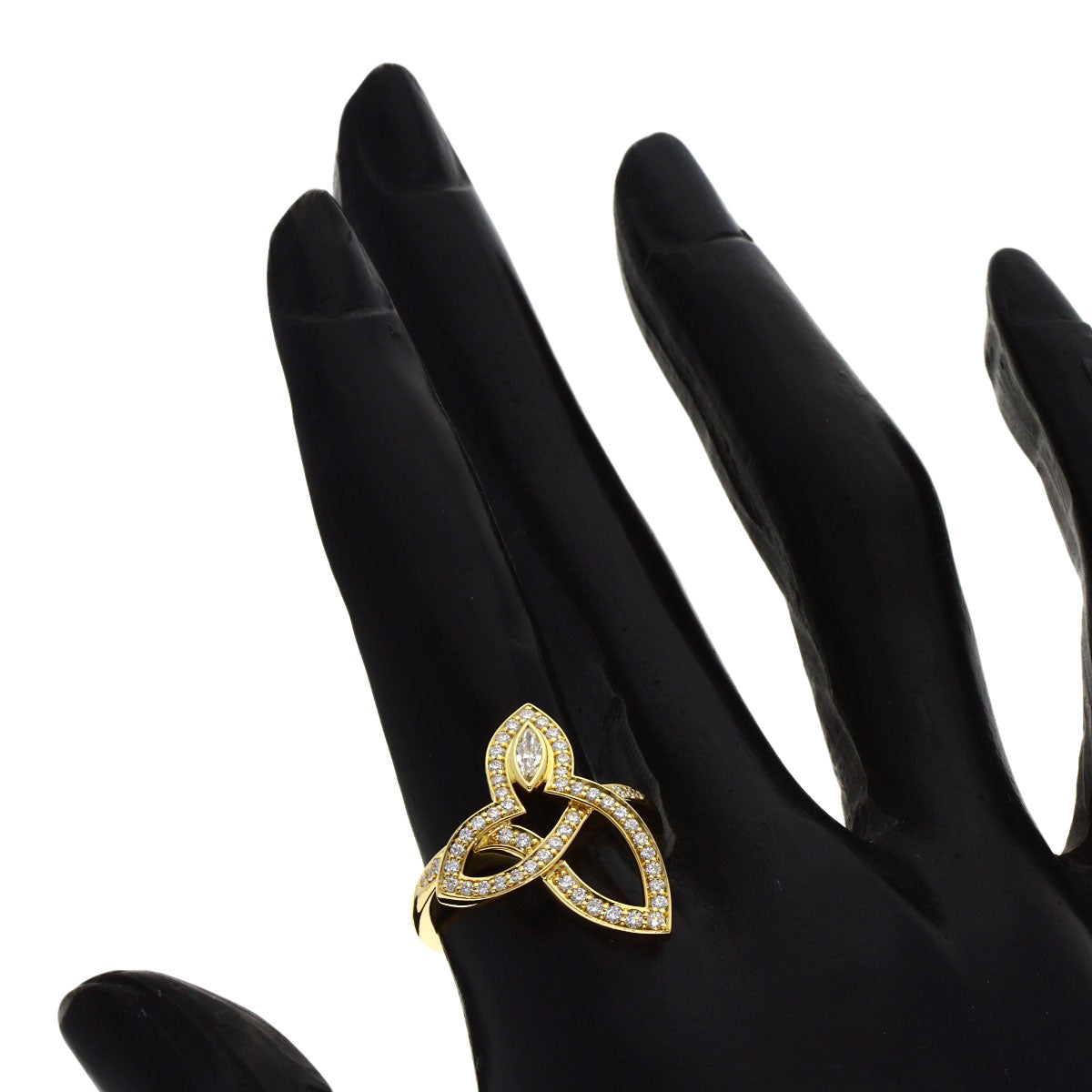 HARRY WINSTON Lily Cluster Diamond Ring K18 Yellow Gold Ladies [Used]