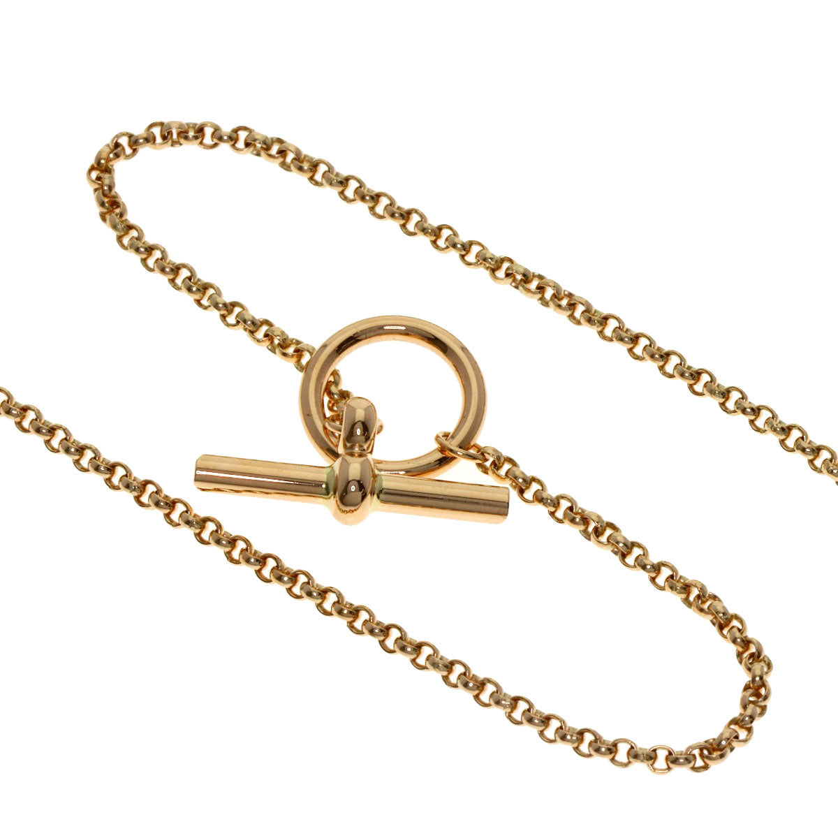 HERMES Clous de Forges Necklace K18 Pink Gold Ladies [Used]
