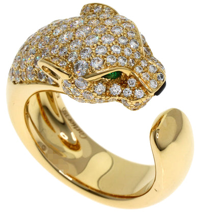 CARTIER PANTHERE de Cartier Semi-Pavé Setting Diamond #51 Ring K18 Yellow Gold Ladies [Used]