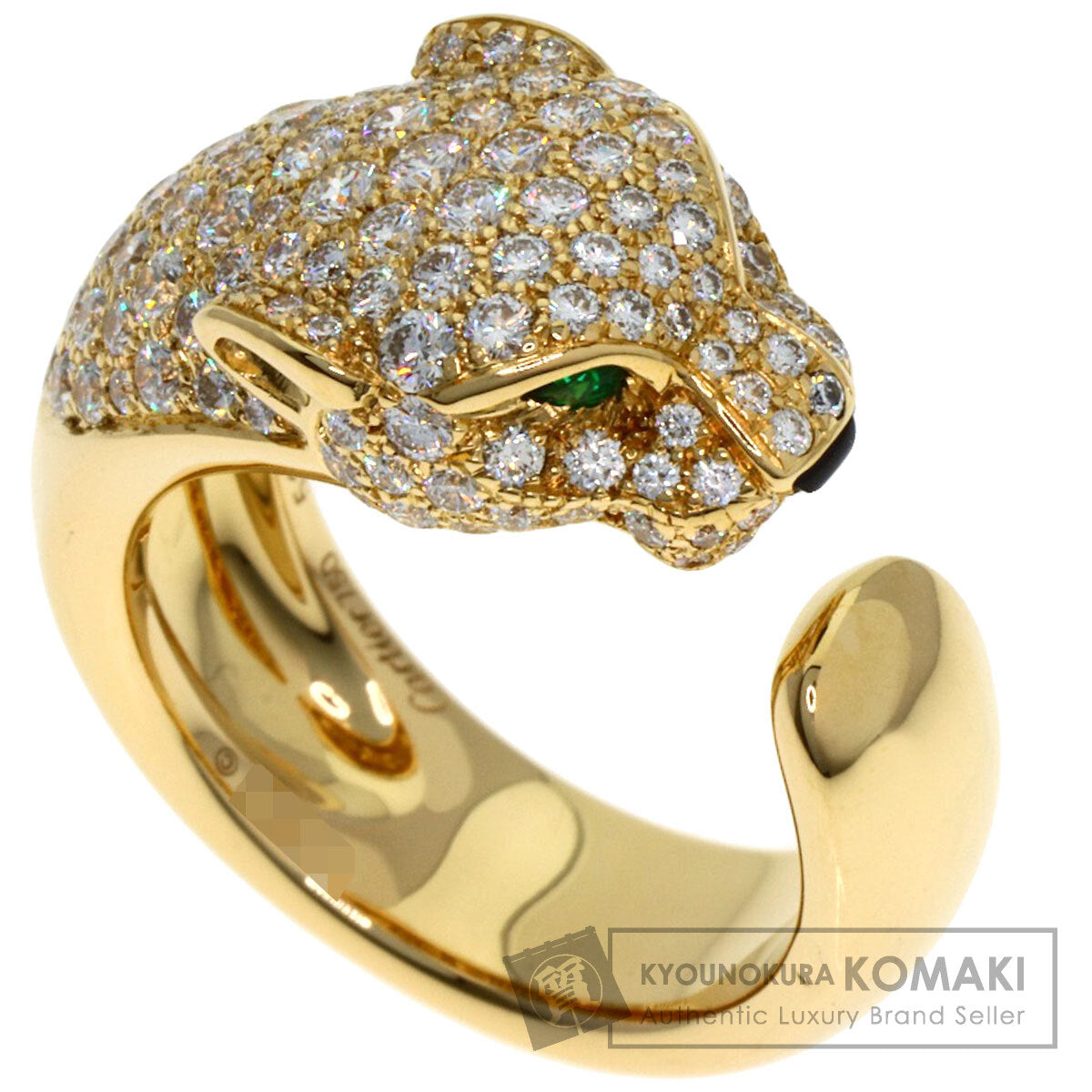 CARTIER PANTHERE de Cartier Semi-Pavé Setting Diamond #51 Ring K18 Yellow Gold Ladies [Used]