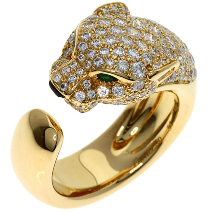 CARTIER PANTHERE de Cartier Semi-Pavé Setting Diamond #51 Ring K18 Yellow Gold Ladies [Used]