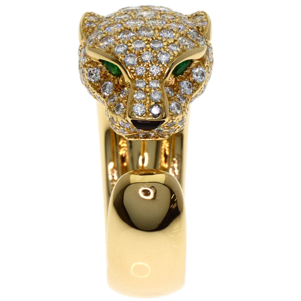 CARTIER PANTHERE de Cartier Semi-Pavé Setting Diamond #51 Ring K18 Yellow Gold Ladies [Used]