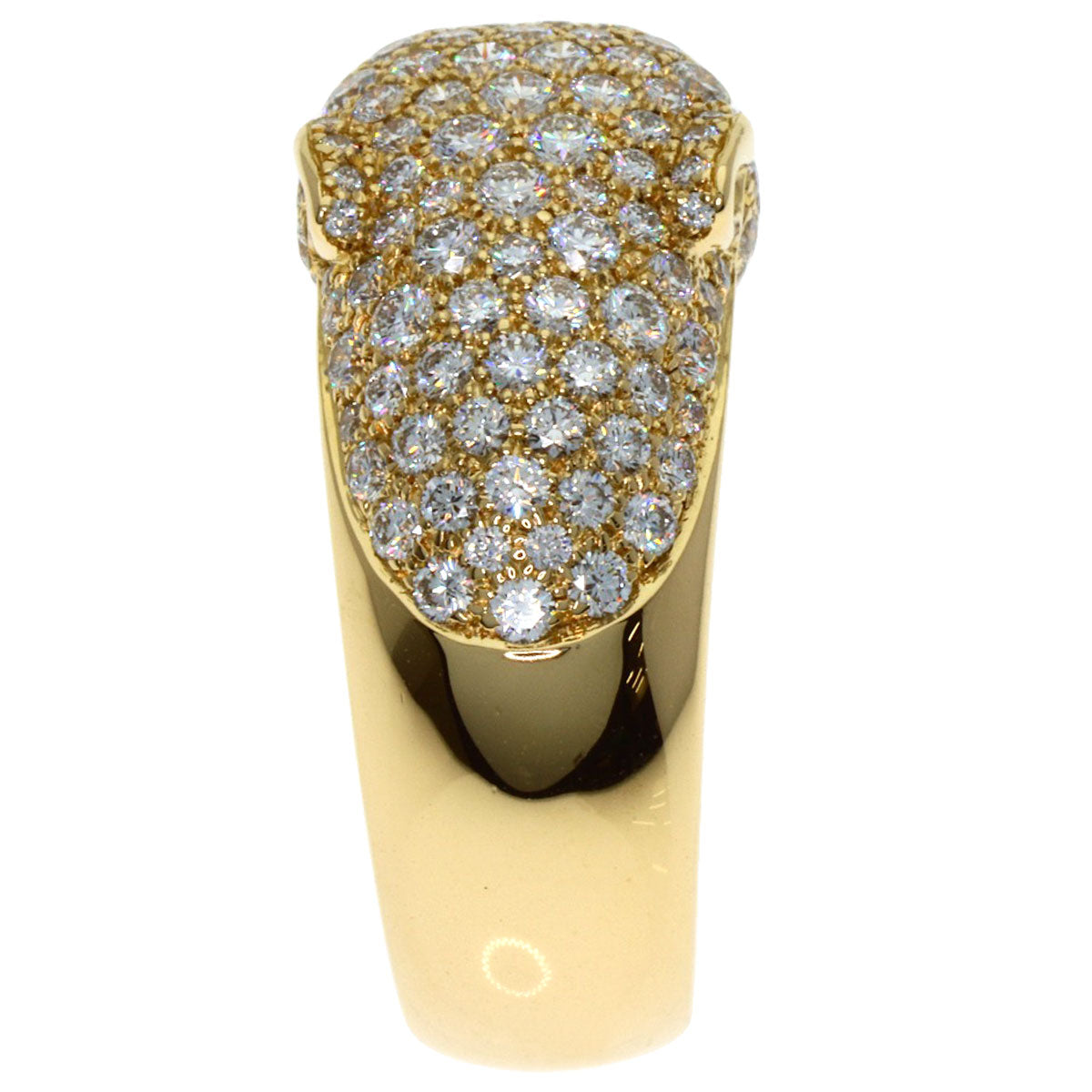 CARTIER PANTHERE de Cartier Semi-Pavé Setting Diamond #51 Ring K18 Yellow Gold Ladies [Used]