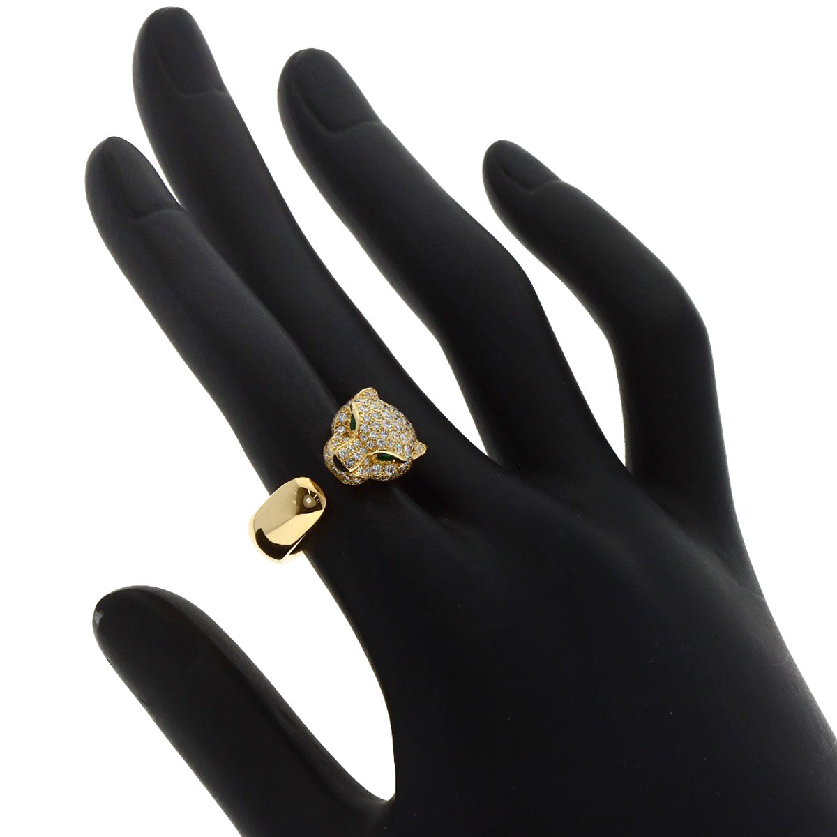 CARTIER PANTHERE de Cartier Semi-Pavé Setting Diamond #51 Ring K18 Yellow Gold Ladies [Used]