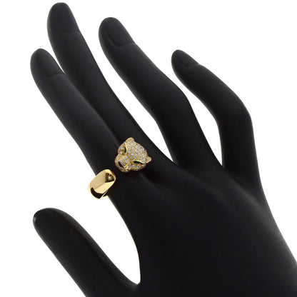 CARTIER PANTHERE de Cartier Semi-Pavé Setting Diamond #51 Ring K18 Yellow Gold Ladies [Used]