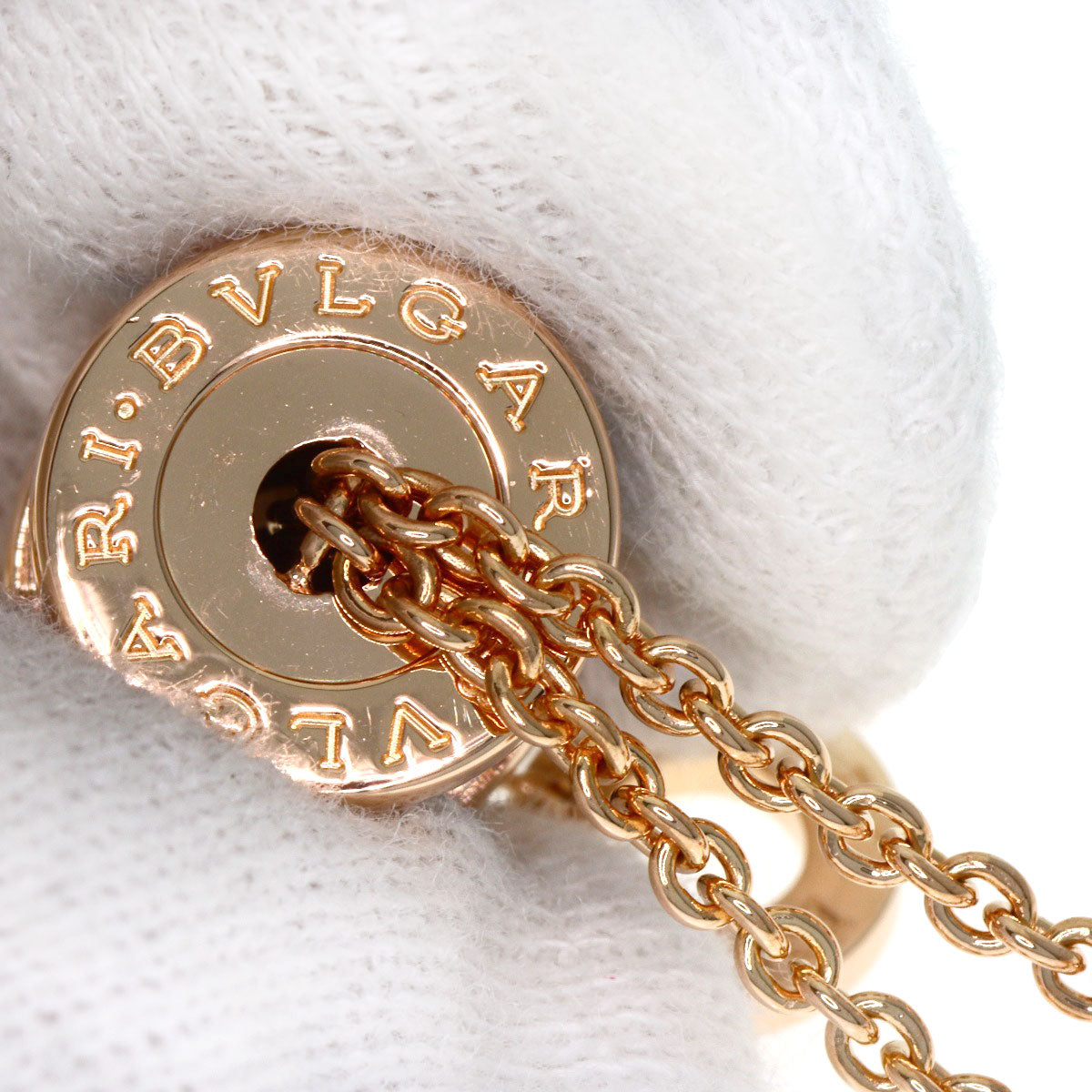 BVLGARI B.zero1 Element Diamond Necklace K18 Pink Gold Ladies [Used]