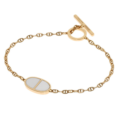 HERMES Shane Dunkle Verso Bracelet K18 Pink Gold Ladies [Used]