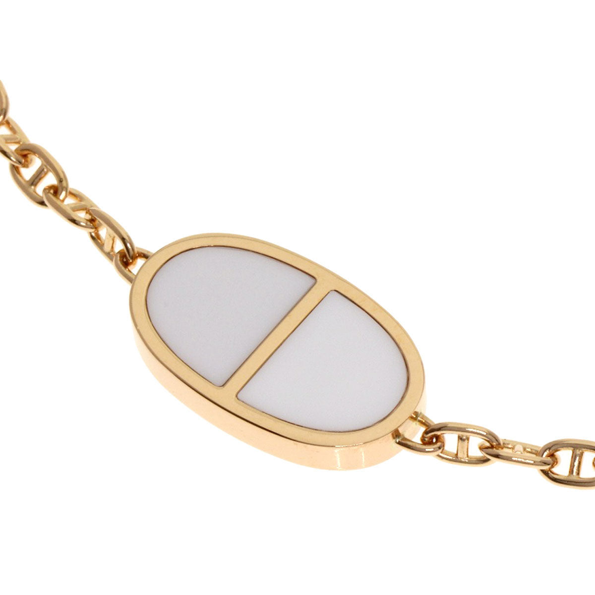 HERMES Shane Dunkle Verso Bracelet K18 Pink Gold Ladies [Used]
