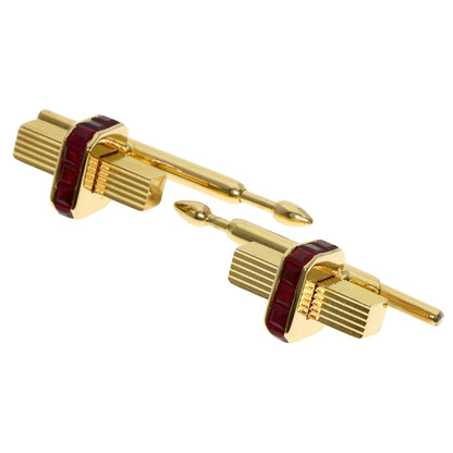Boucheron Ruby cuffs K18 Yellow Gold mens [Used]
