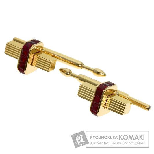 Boucheron Ruby cuffs K18 Yellow Gold mens [Used]