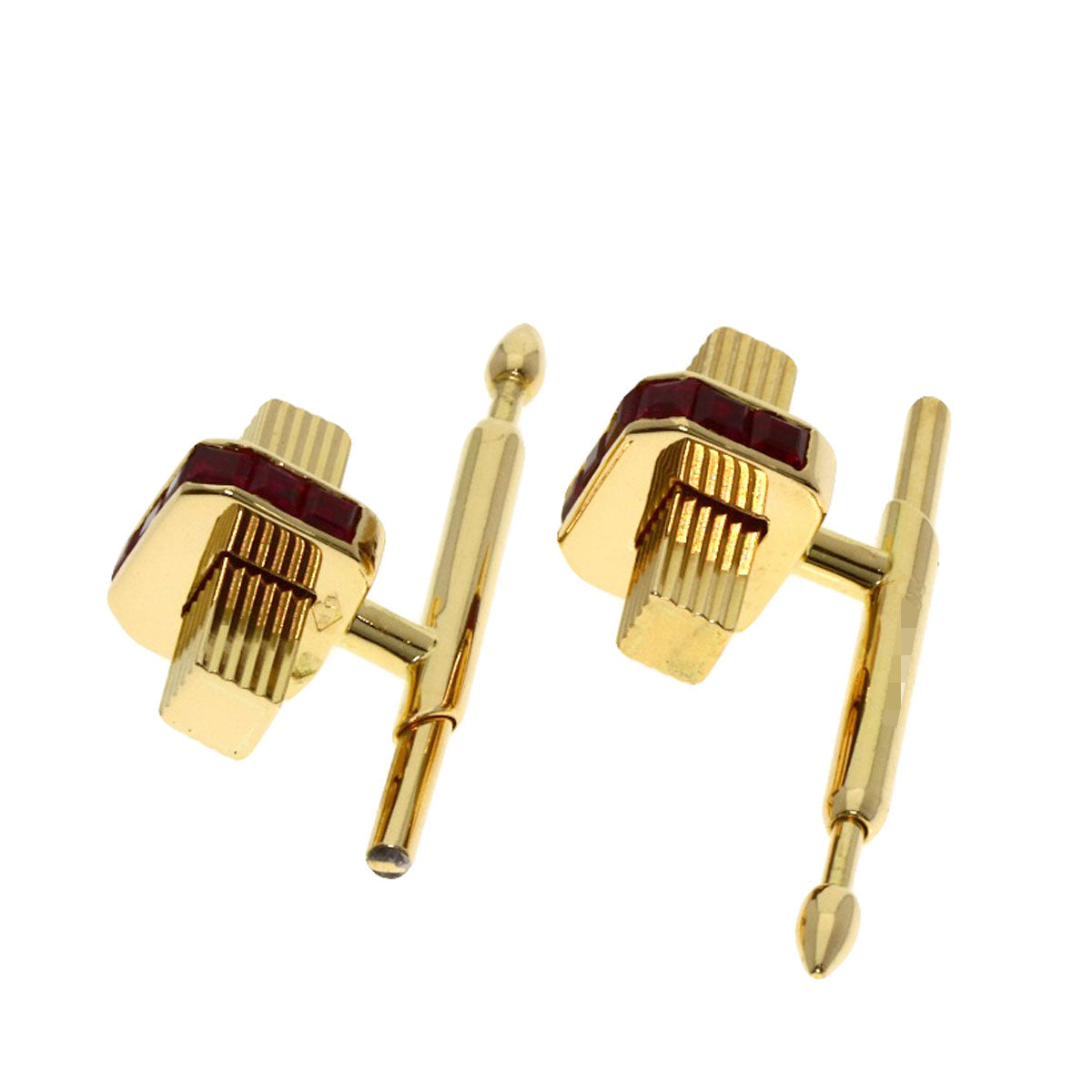 Boucheron Ruby cuffs K18 Yellow Gold mens [Used]