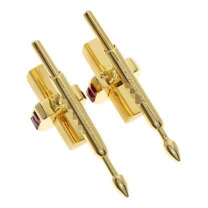 Boucheron Ruby cuffs K18 Yellow Gold mens [Used]