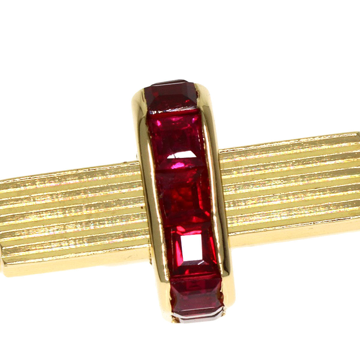 Boucheron Ruby cuffs K18 Yellow Gold mens [Used]