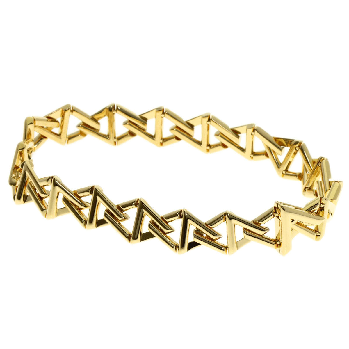 LOUIS VUITTON Blaless LV Vault Curve PM #15 Bracelet K18 Yellow Gold Ladies [Used]
