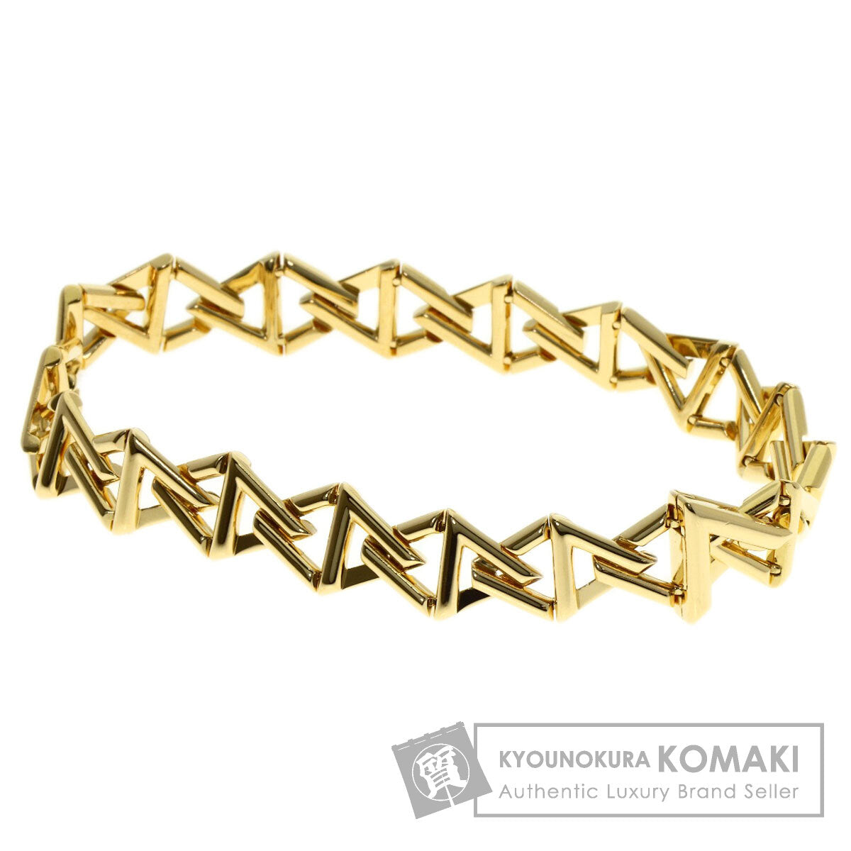 LOUIS VUITTON Blaless LV Vault Curve PM #15 Bracelet K18 Yellow Gold Ladies [Used]