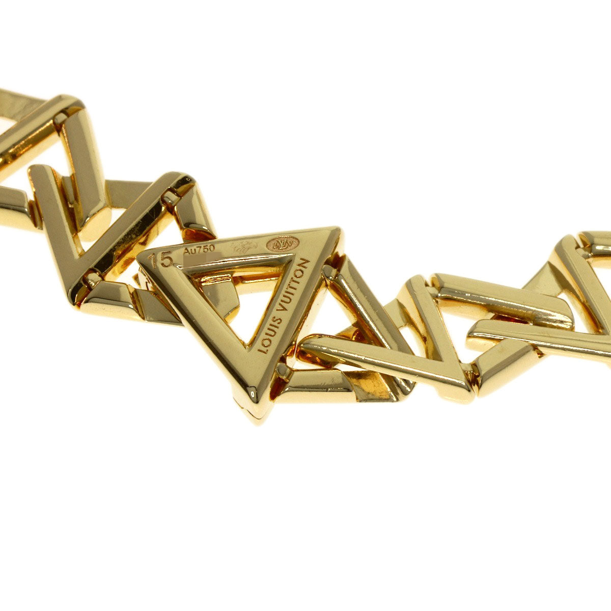 LOUIS VUITTON Blaless LV Vault Curve PM #15 Bracelet K18 Yellow Gold Ladies [Used]