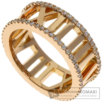 TIFFANY&Co. Atlas Open Diamond Ring K18 Pink Gold Ladies [Used]