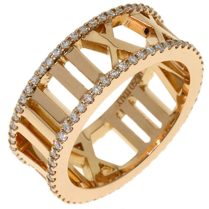 TIFFANY&Co. Atlas Open Diamond Ring K18 Pink Gold Ladies [Used]