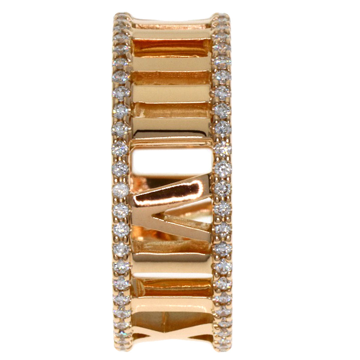 TIFFANY&Co. Atlas Open Diamond Ring K18 Pink Gold Ladies [Used]