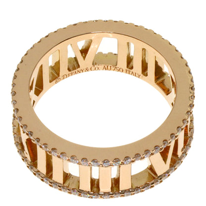 TIFFANY&Co. Atlas Open Diamond Ring K18 Pink Gold Ladies [Used]