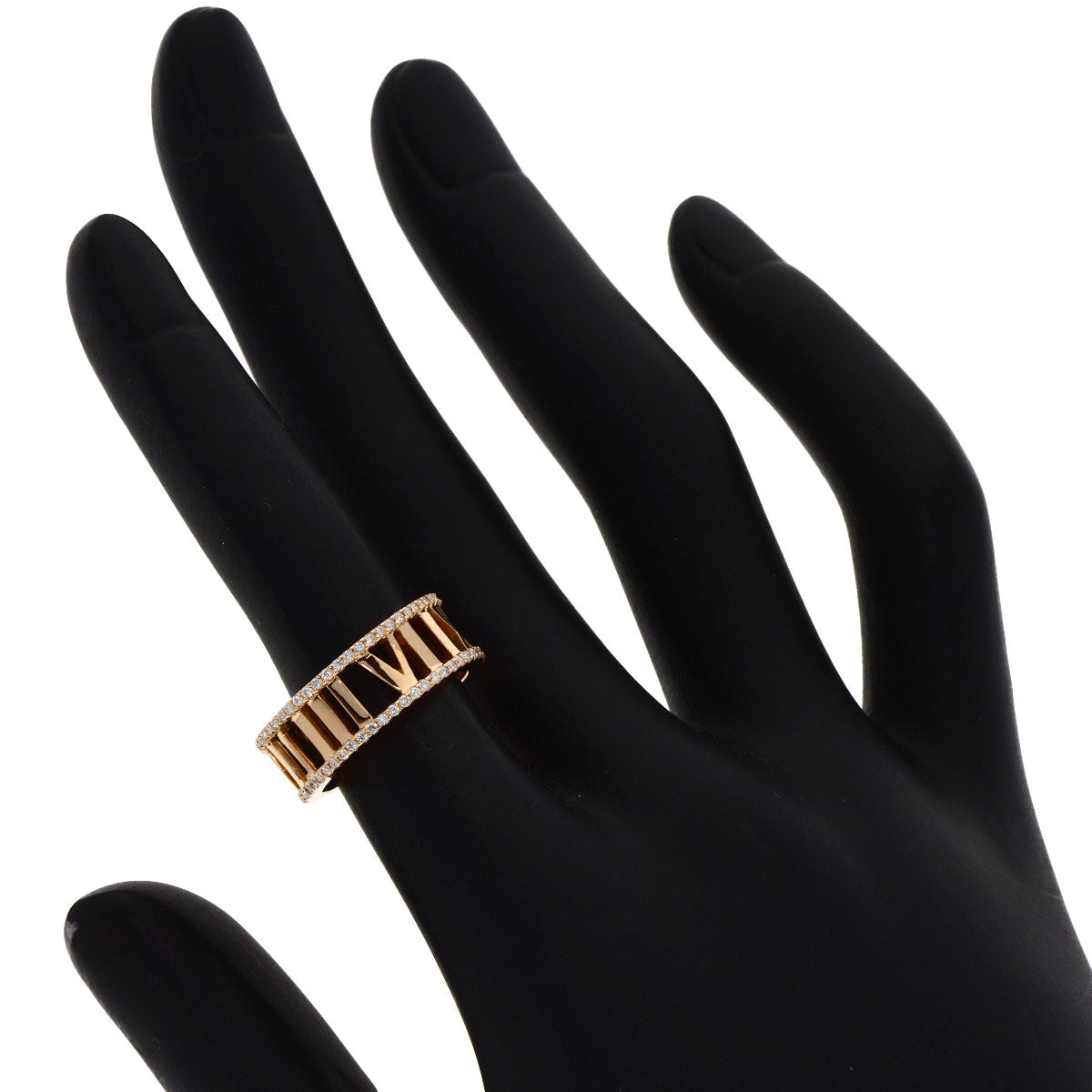 TIFFANY&Co. Atlas Open Diamond Ring K18 Pink Gold Ladies [Used]