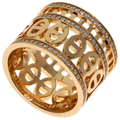 HERMES Shane Dunkle Divine Diamond #52 Ring K18 Pink Gold Ladies [Used]