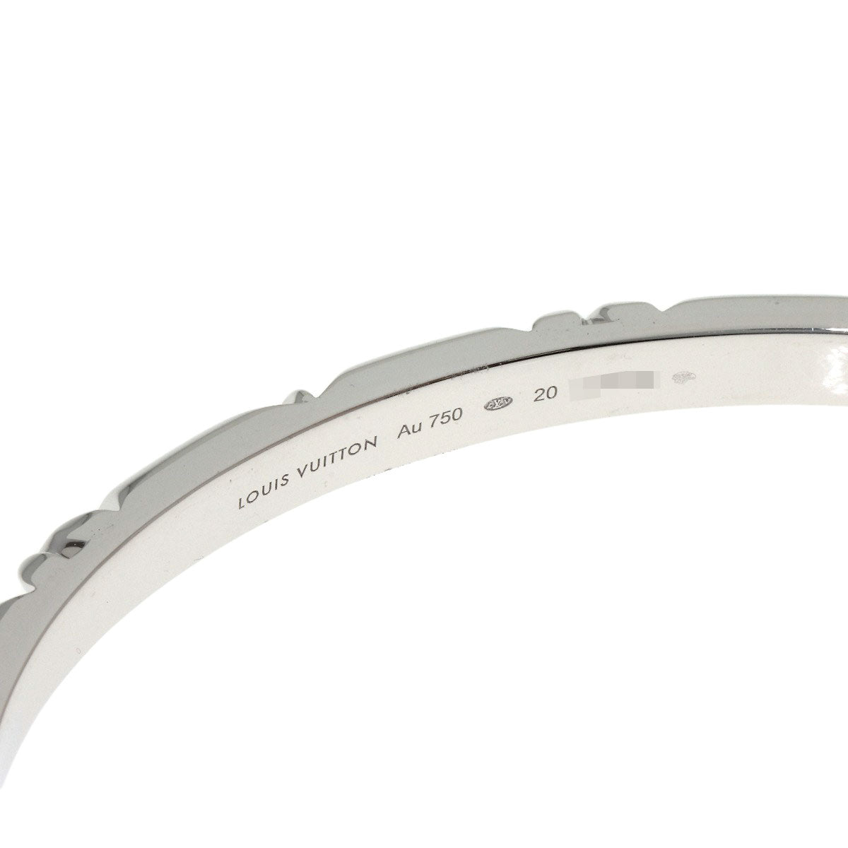 LOUIS VUITTON Brasle Volt Multi LV Open #20 Bracelet K18 White Gold Ladies [Used]