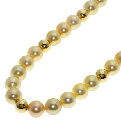 MIKIMOTO Golden Pearl Pearl Necklace K18 Yellow Gold Ladies [Used]