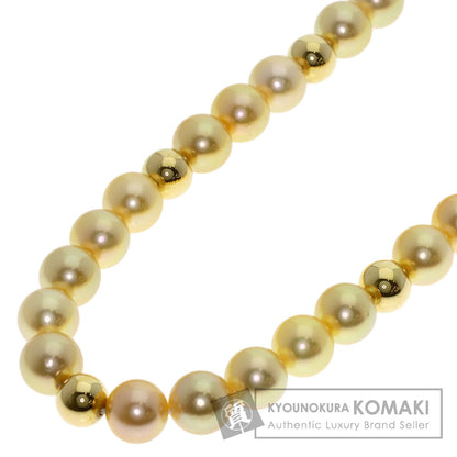 MIKIMOTO Golden Pearl Pearl Necklace K18 Yellow Gold Ladies [Used]