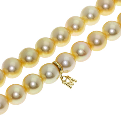 MIKIMOTO Golden Pearl Pearl Necklace K18 Yellow Gold Ladies [Used]