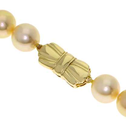 MIKIMOTO Golden Pearl Pearl Necklace K18 Yellow Gold Ladies [Used]