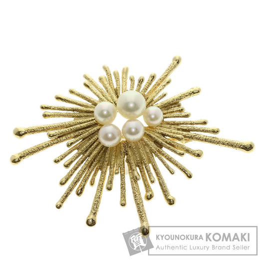 MIKIMOTO Pearl Pearl Brooch K14 Yellow Gold Ladies [Used]