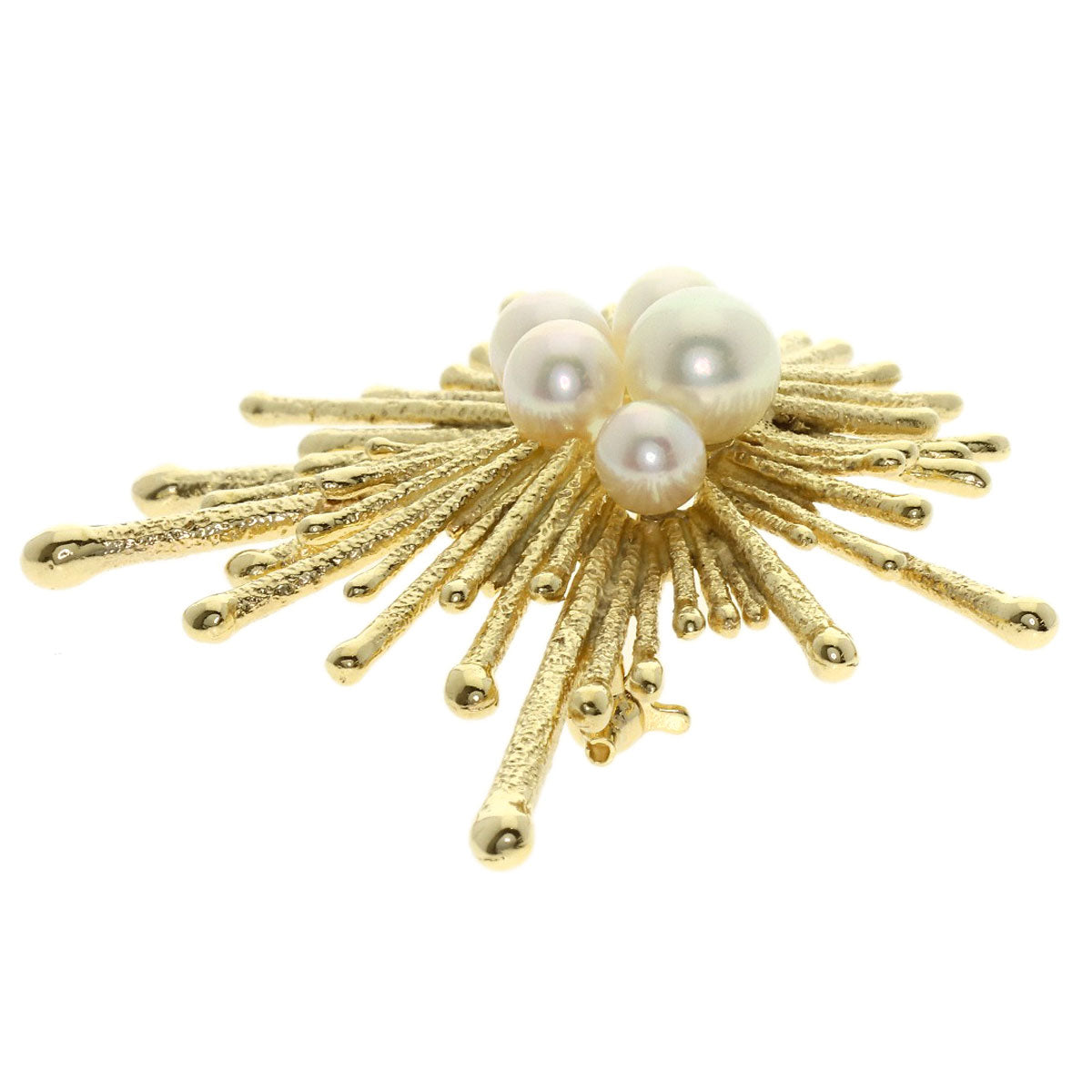 MIKIMOTO Pearl Pearl Brooch K14 Yellow Gold Ladies [Used]