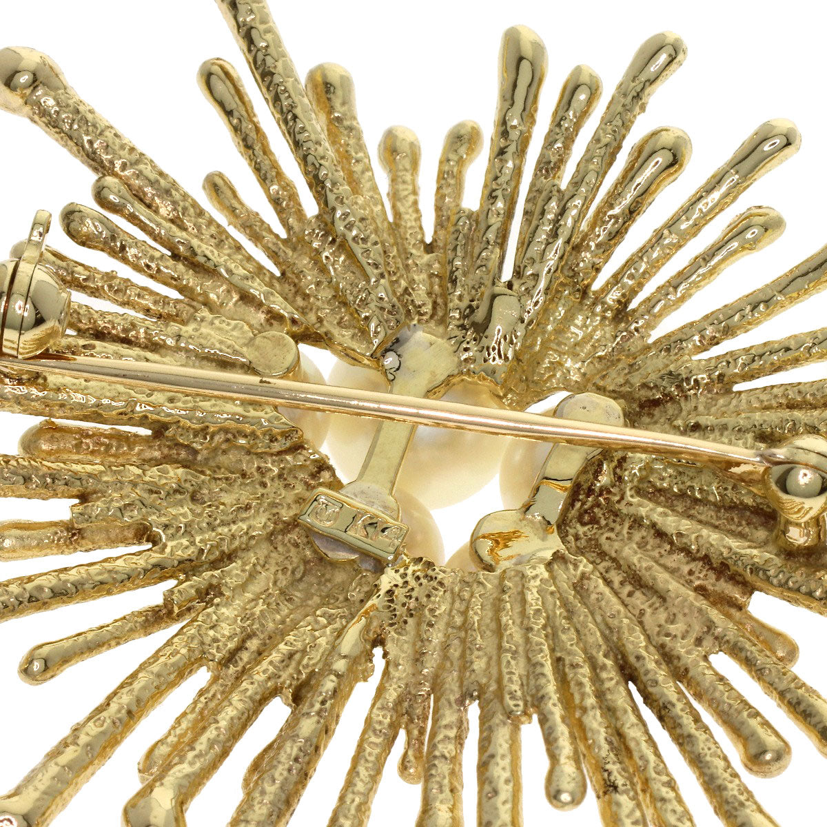 MIKIMOTO Pearl Pearl Brooch K14 Yellow Gold Ladies [Used]