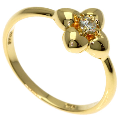 Dior Flower Diamond Ring K18 Yellow Gold Ladies [Used]