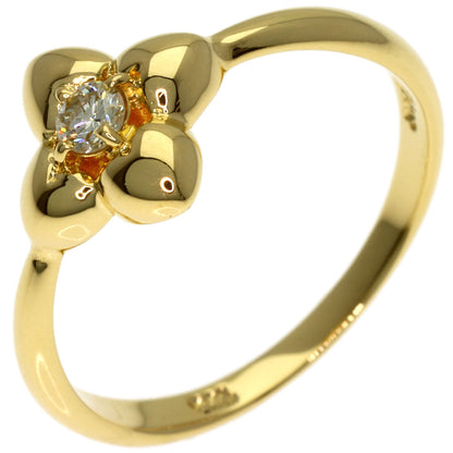 Dior Flower Diamond Ring K18 Yellow Gold Ladies [Used]