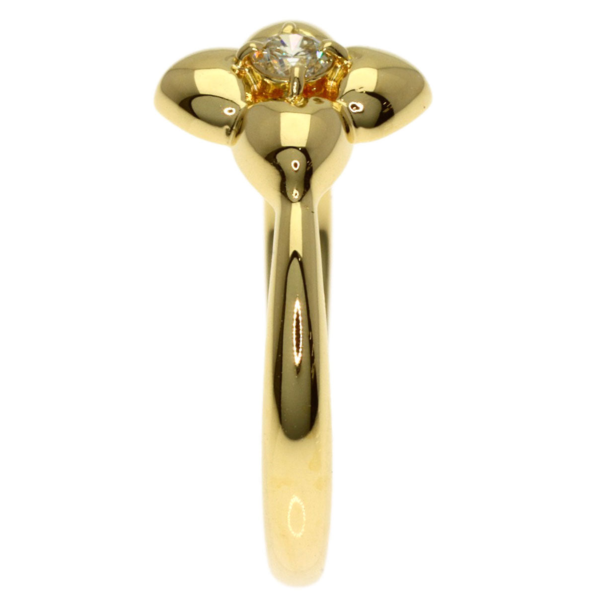Dior Flower Diamond Ring K18 Yellow Gold Ladies [Used]