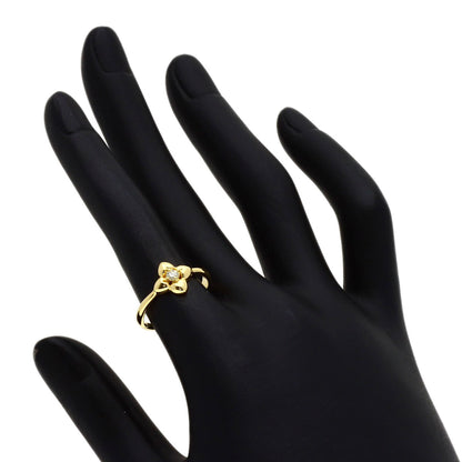 Dior Flower Diamond Ring K18 Yellow Gold Ladies [Used]