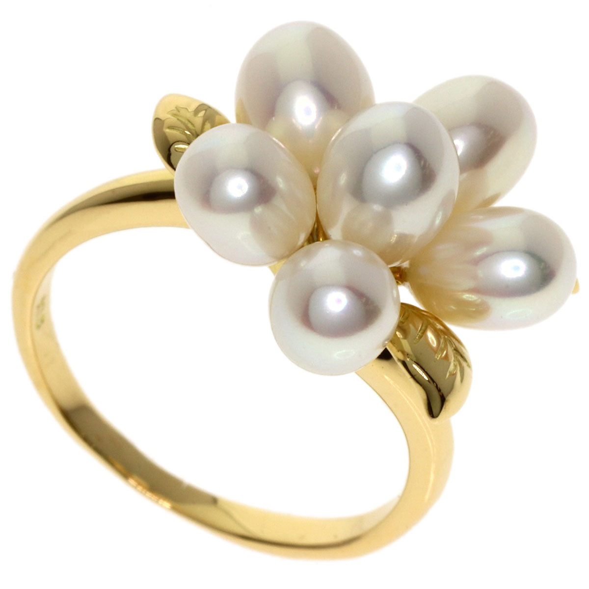 TASAKI Flower Pearl Pearl Ring K18 Yellow Gold Ladies [Used]