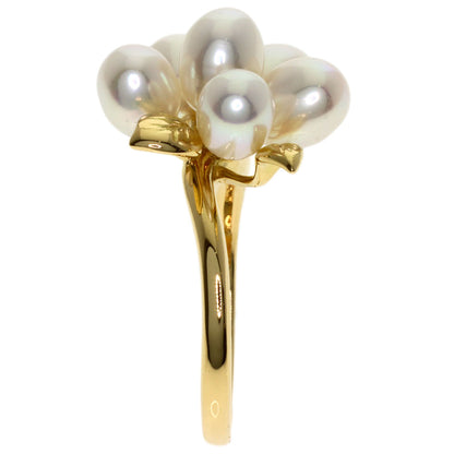 TASAKI Flower Pearl Pearl Ring K18 Yellow Gold Ladies [Used]