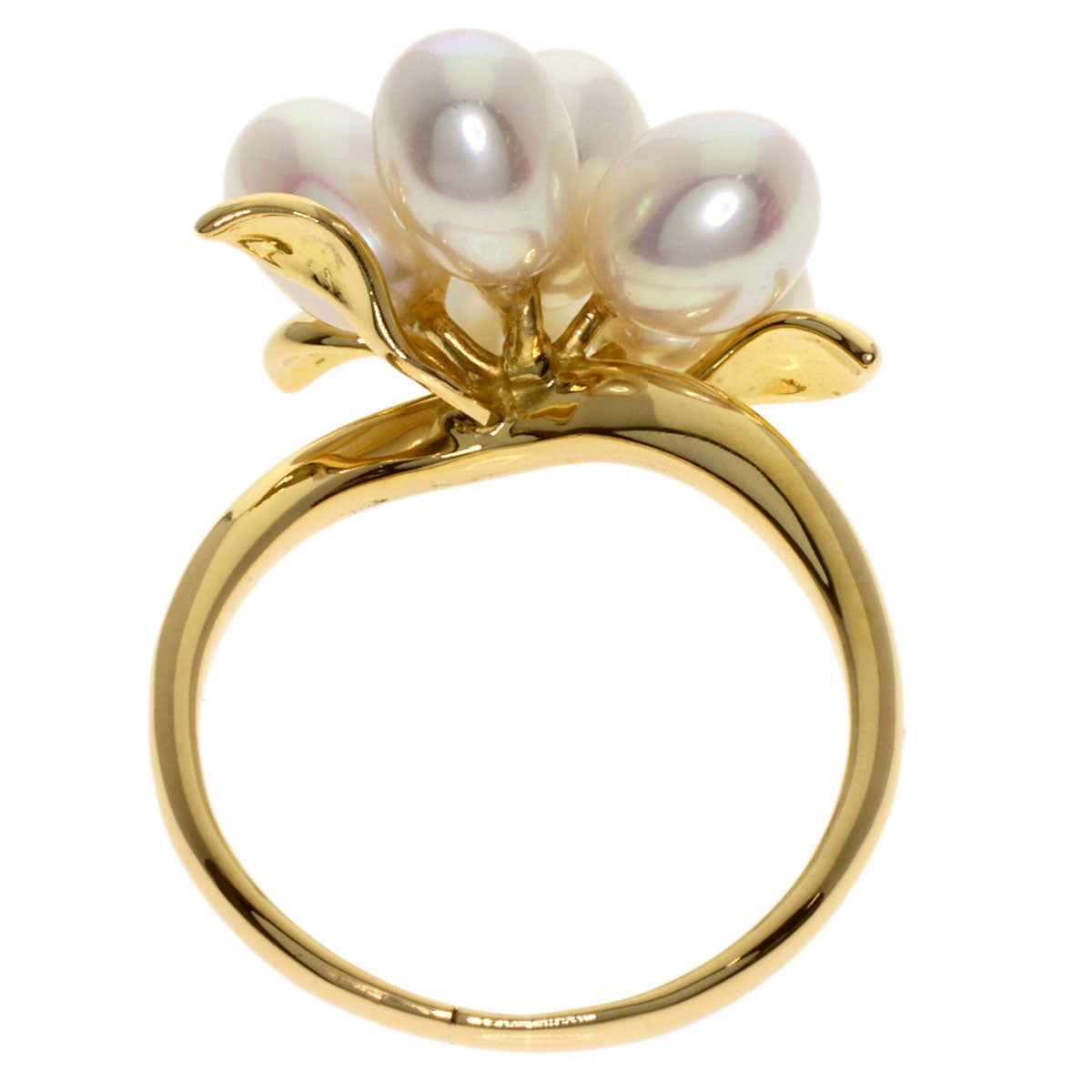 TASAKI Flower Pearl Pearl Ring K18 Yellow Gold Ladies [Used]