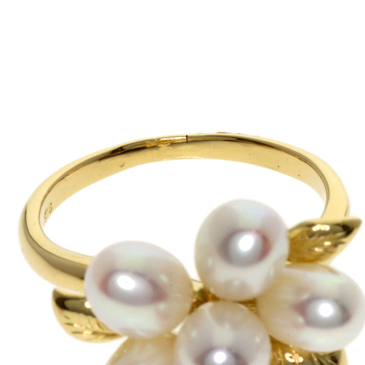 TASAKI Flower Pearl Pearl Ring K18 Yellow Gold Ladies [Used]