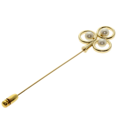 MIKIMOTO Pearl Pearl Brooch K14 Yellow Gold Ladies [Used]