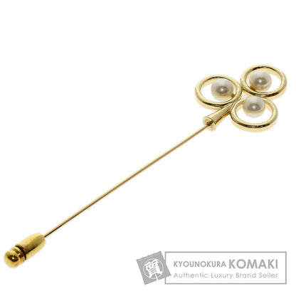 MIKIMOTO Pearl Pearl Brooch K14 Yellow Gold Ladies [Used]