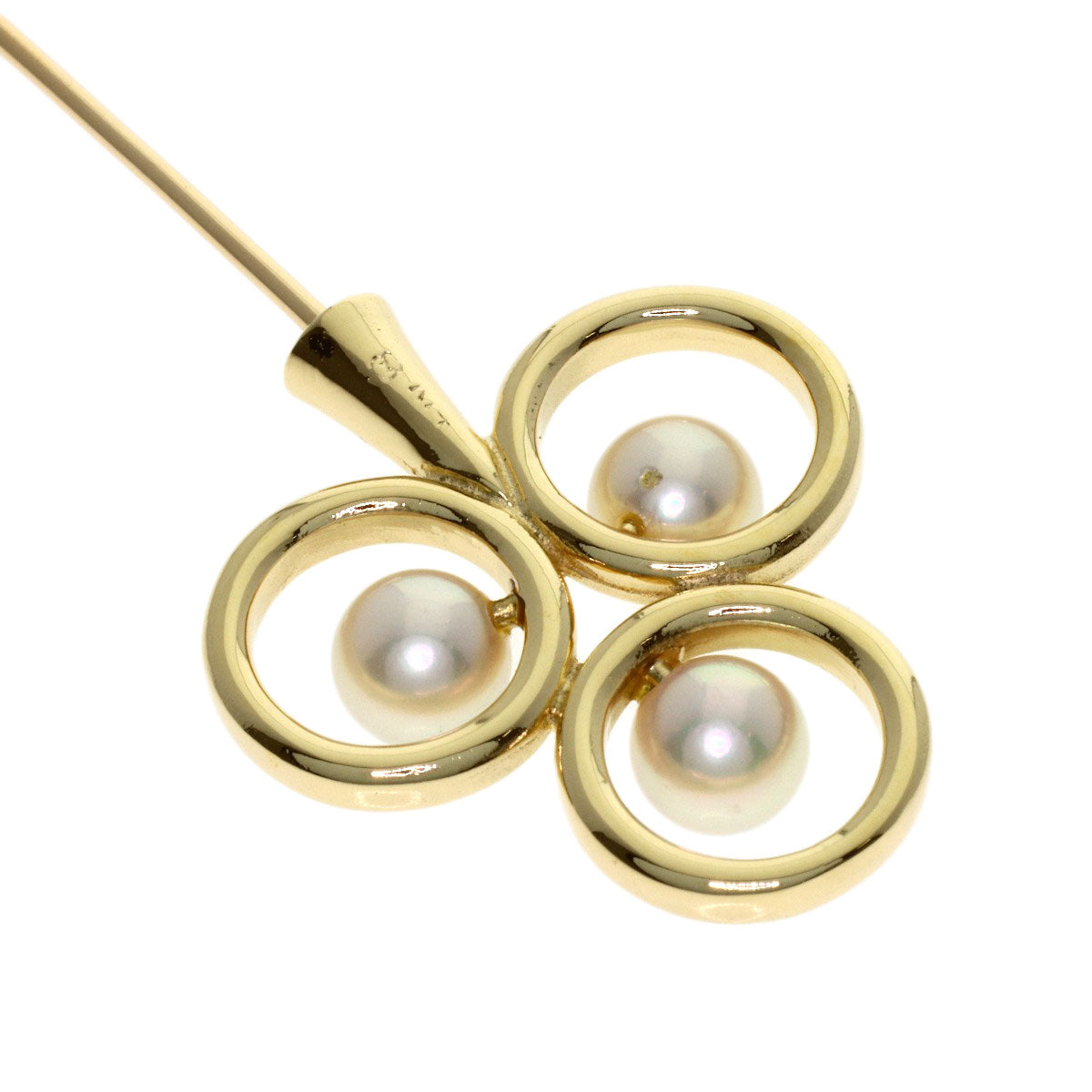MIKIMOTO Pearl Pearl Brooch K14 Yellow Gold Ladies [Used]