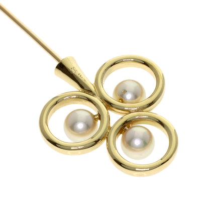 MIKIMOTO Pearl Pearl Brooch K14 Yellow Gold Ladies [Used]
