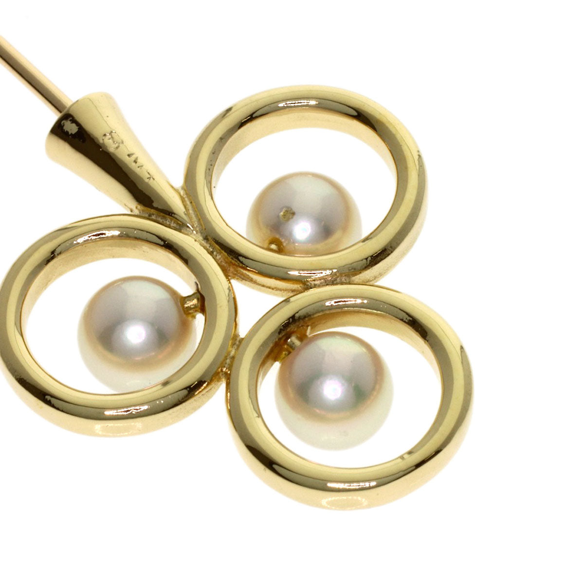 MIKIMOTO Pearl Pearl Brooch K14 Yellow Gold Ladies [Used]